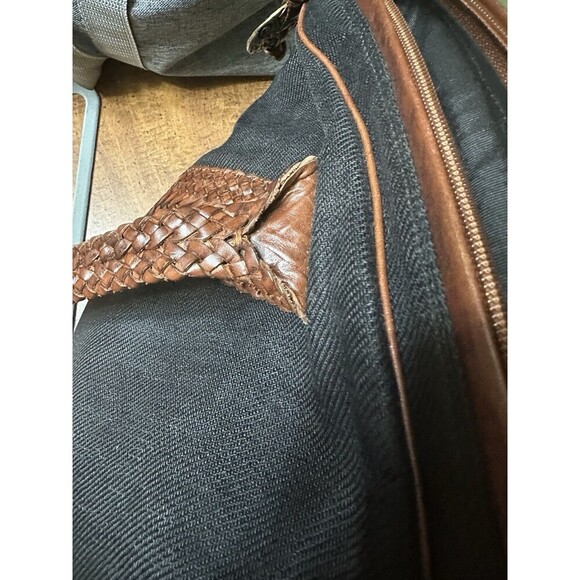 De Vecchi Hamilton Hodge Large Shoulder Bag Woven Leather Handles‎ Made In Italy - Picture 14 of 16